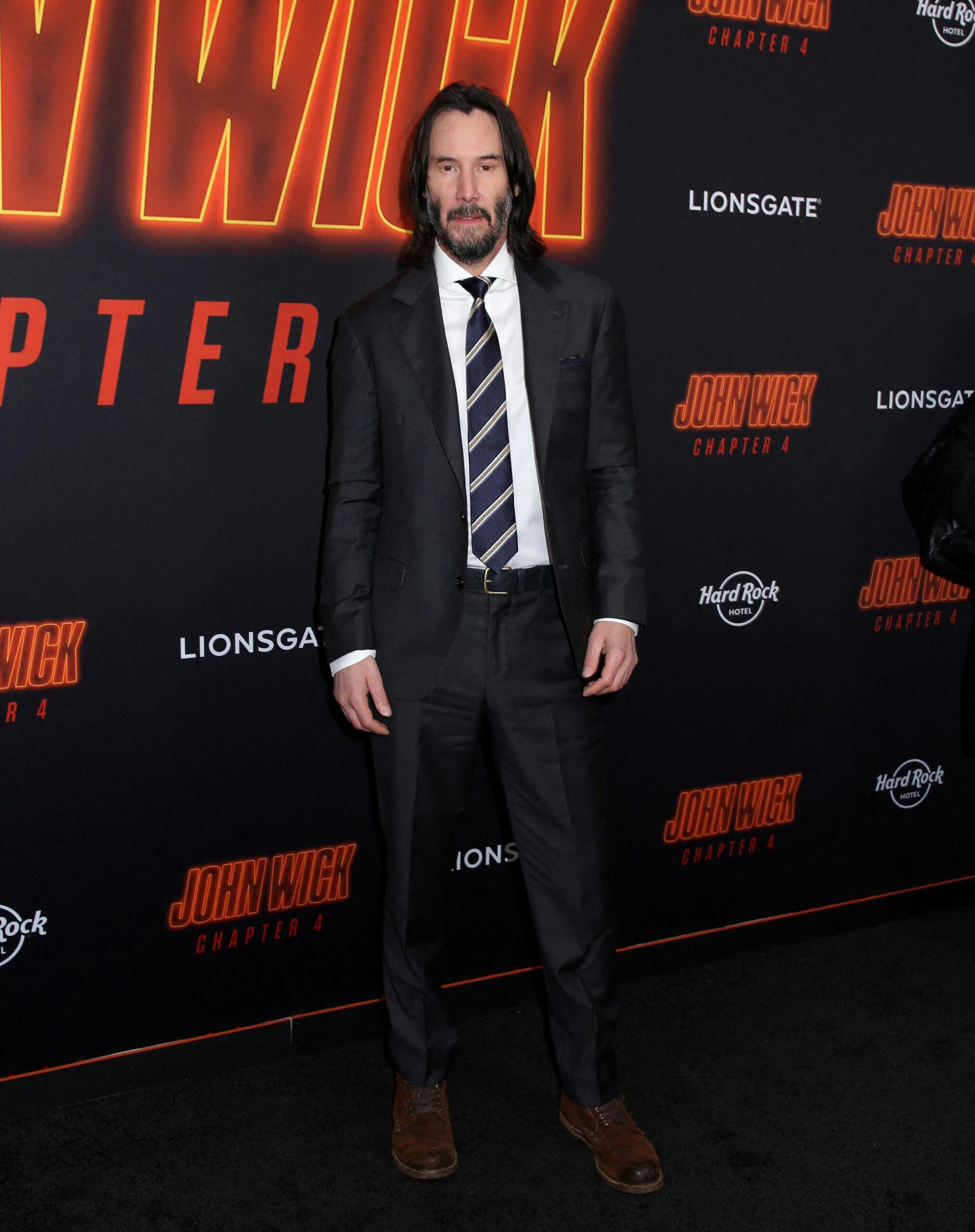 Keanu Reeves participa da exibição de 'John Wick: Capítulo 4' em Nova York