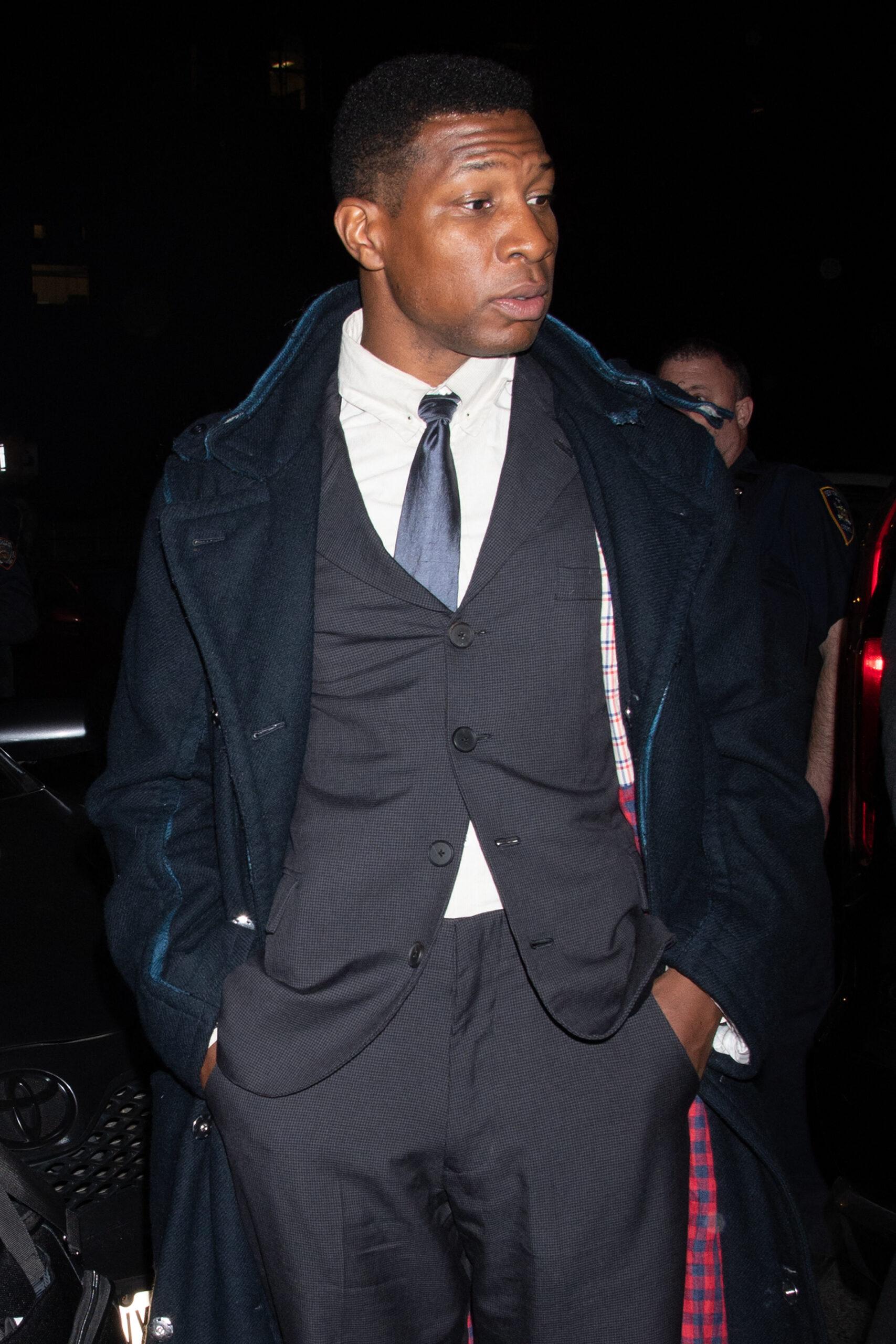 Jonathan Majors Exits Criminal Court in NYC on December 8, 2023