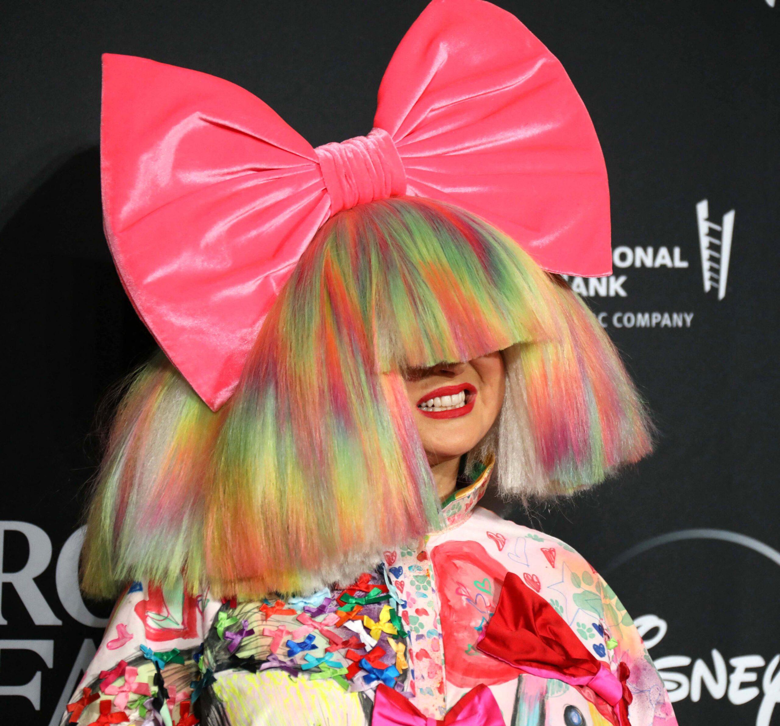 Singer SIA seen in the press room for the 38th Annual Rock and Roll Hall of Fame Induction Ceremony held at the Barclay Center.
