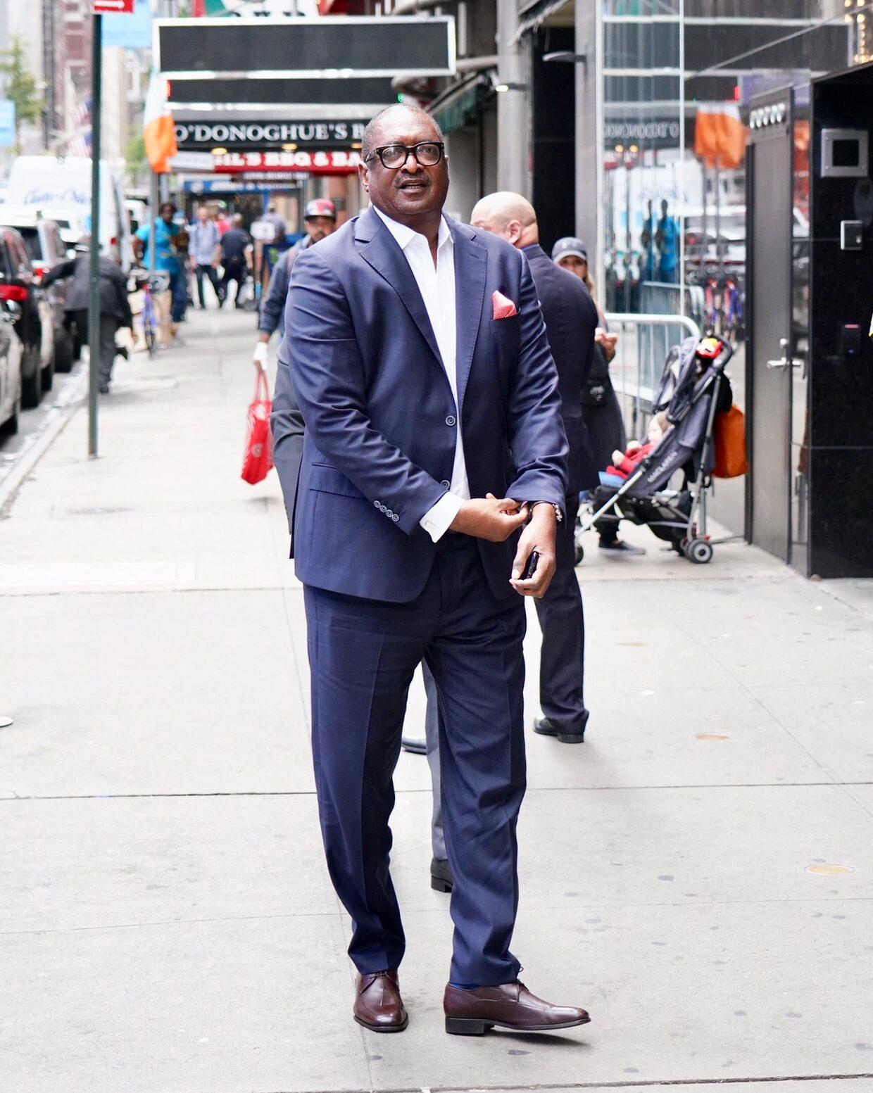 Mathew Knowles arrives to GMA where he reveals he is a breast cancer survivor