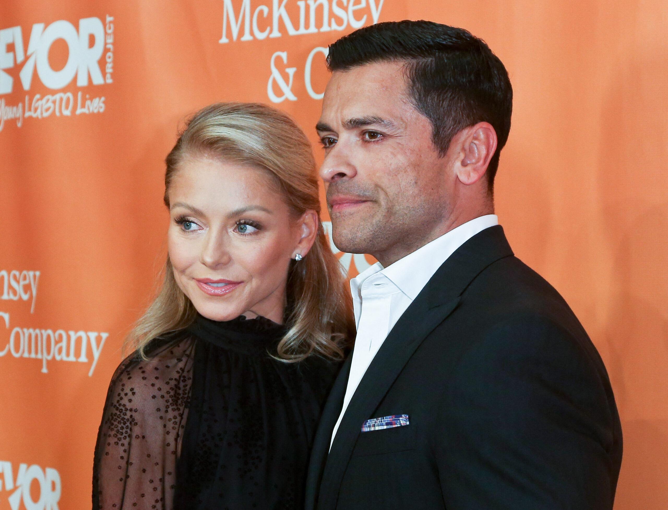 Kelly Ripa and Mark Consuelos at TrevorLIVE New York 2019