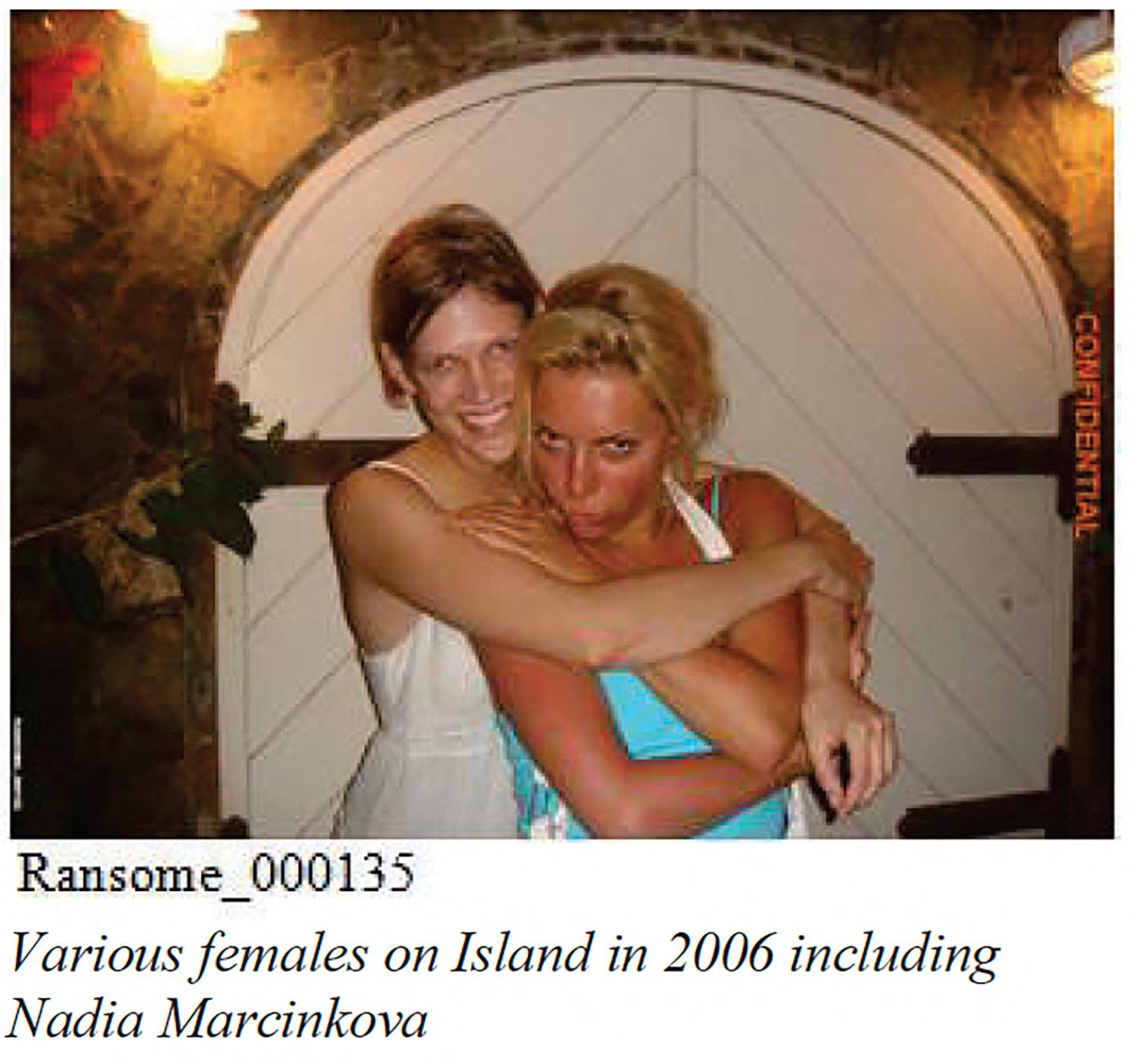 Various females on Epstein's island in 2006