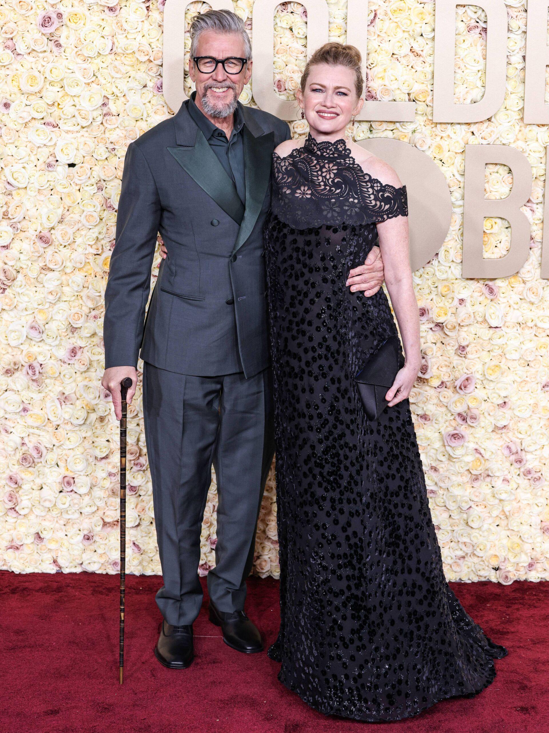 Alan Ruck and Mireille Enos attend the 81st Annual Golden Globe Awards