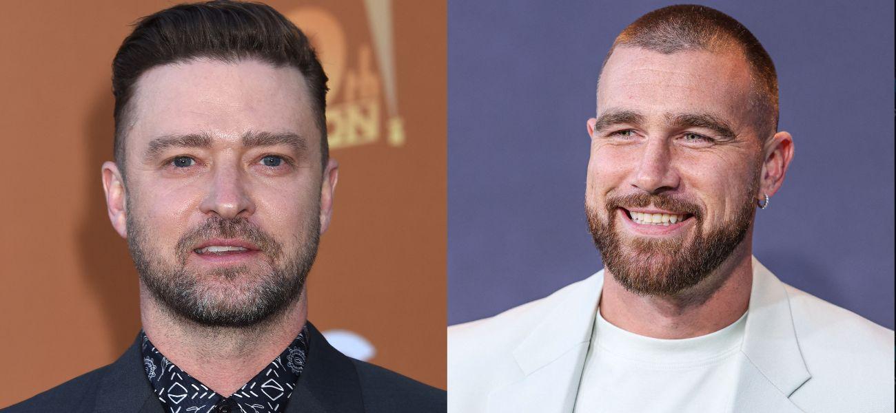 Travis Kelce Knocks Justin Timberlake Over: 'I Saw My Life Flash Before My Eyes'