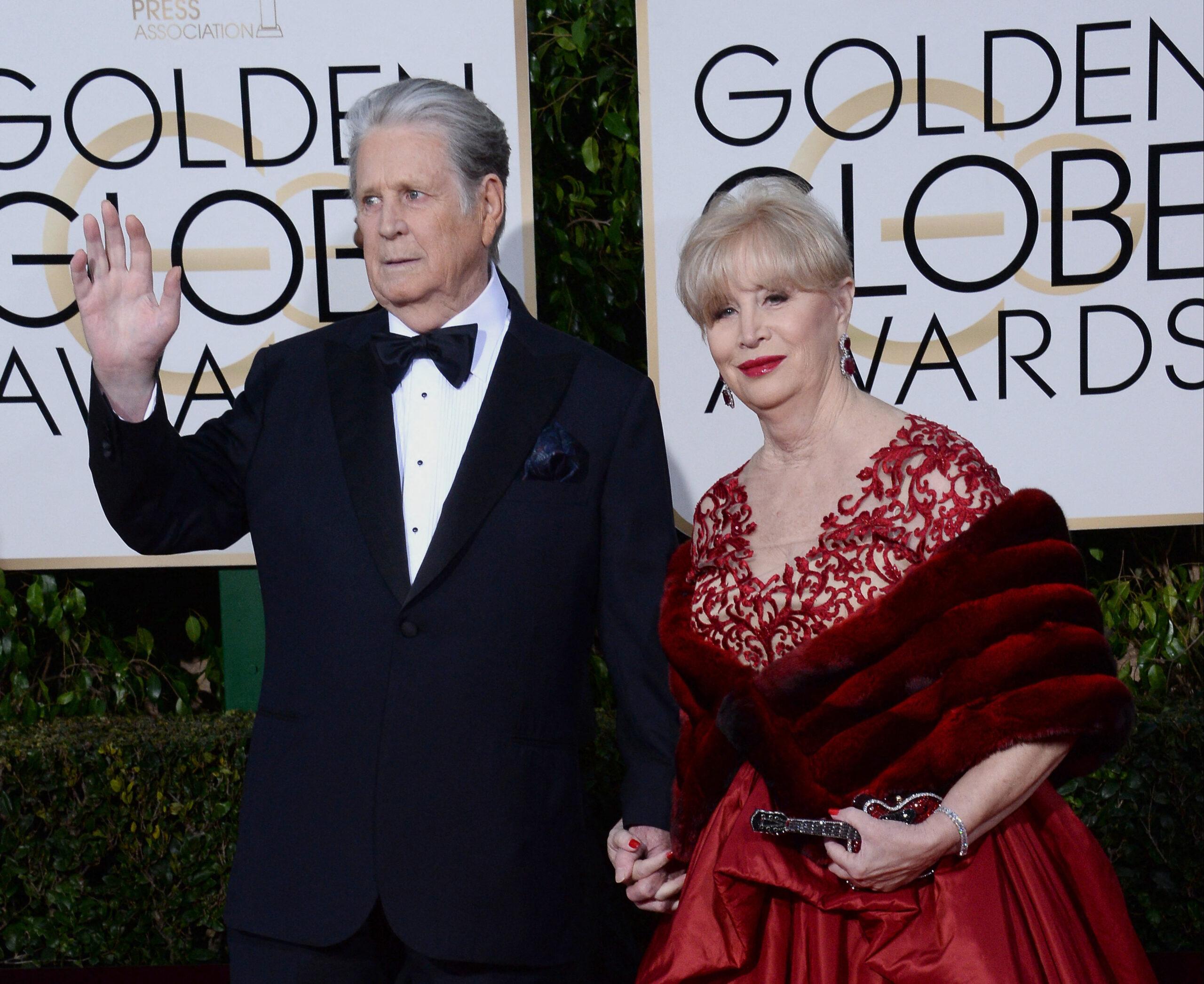 Brian Wilson and Melinda Ledbetter attend the 73rd annual Golden Globe Awards