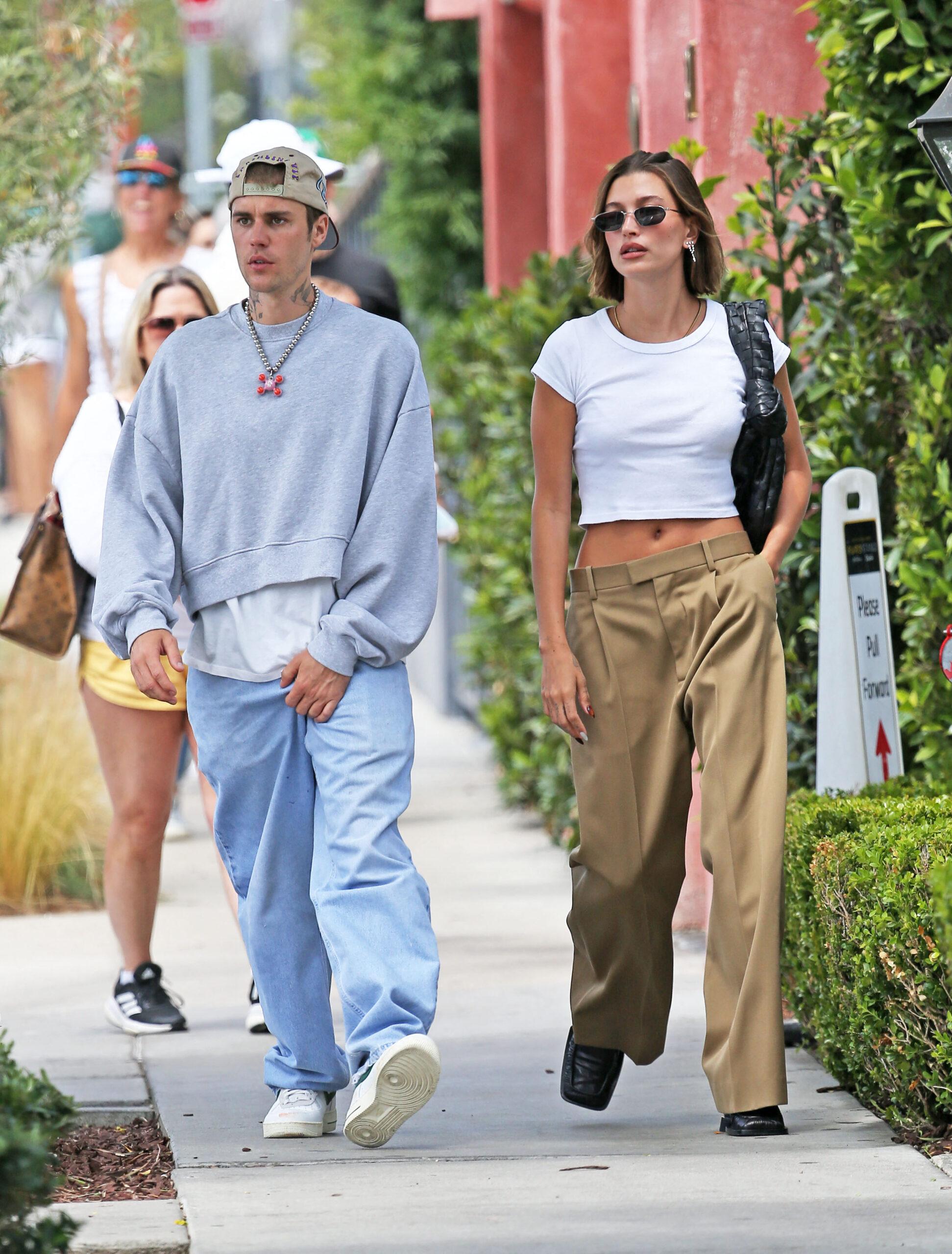 Justin and Hailey Bieber are seen out and about in Weho