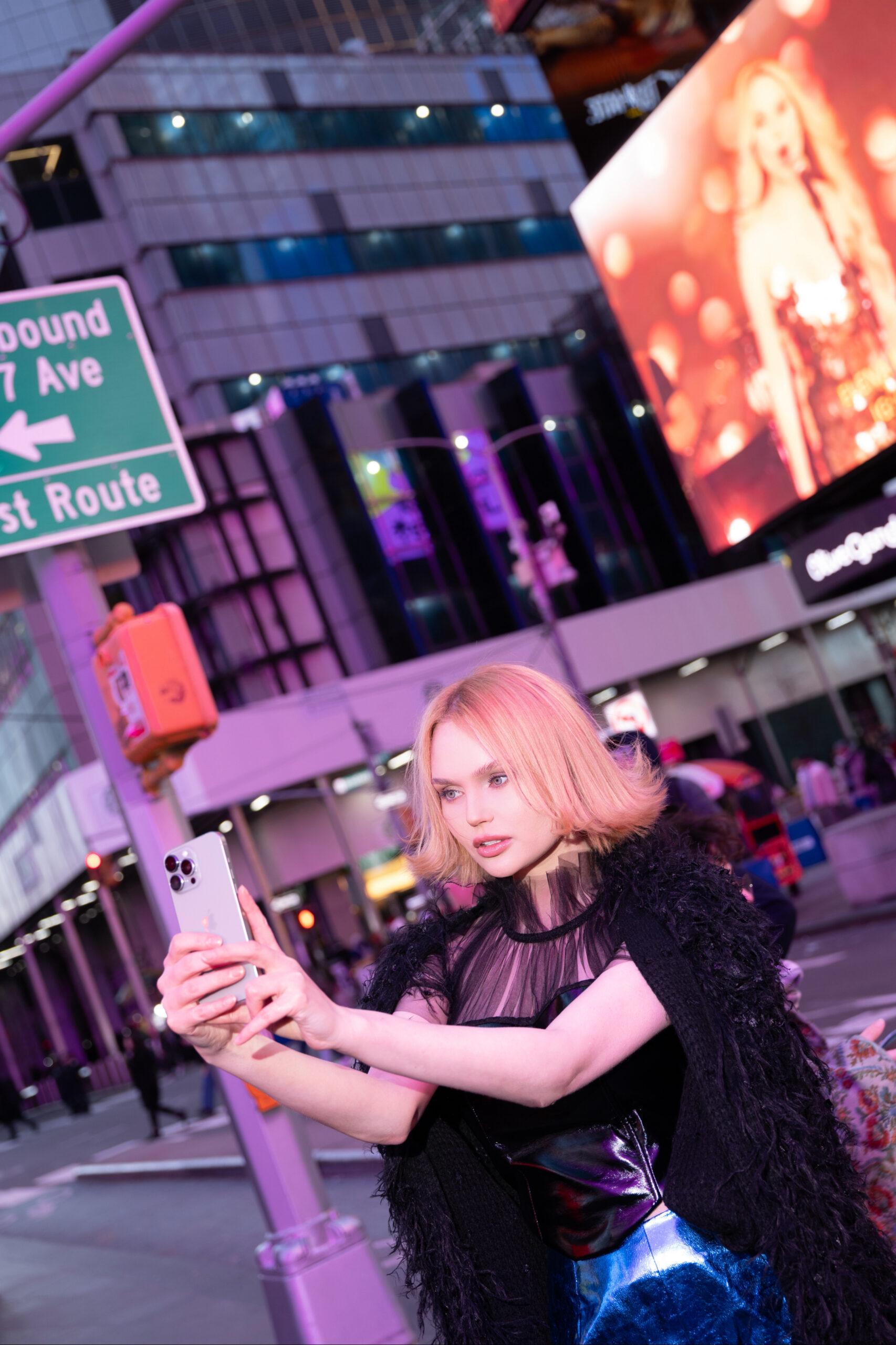 International Star Elena Matei Takes Over NY's Times Square For 'Rock It' Release [PHOTOS]