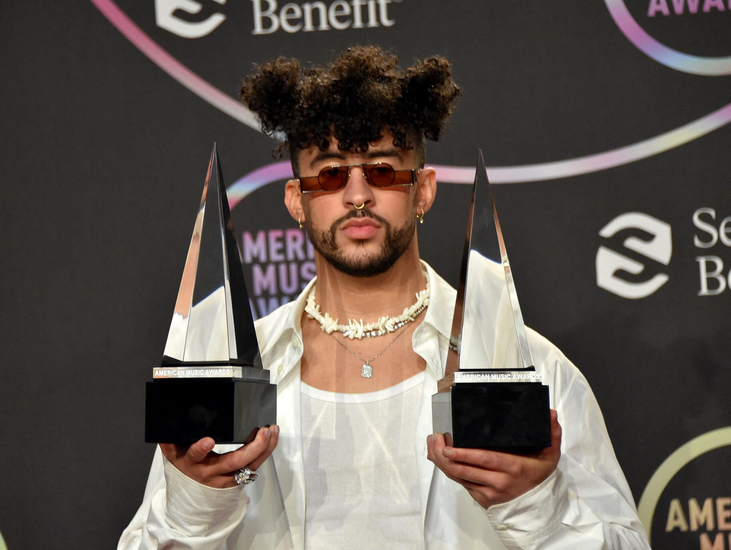 Bad Bunny at the 2021 American Music Awards