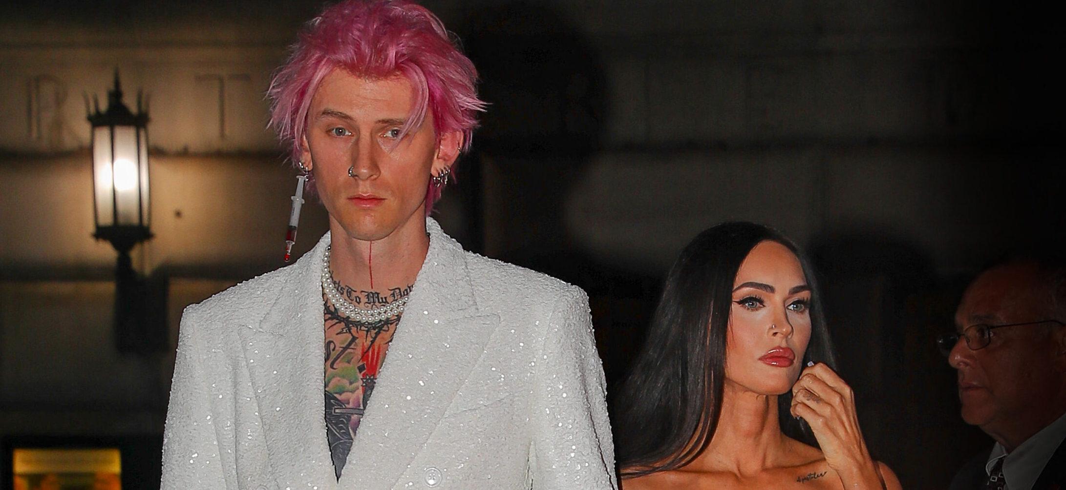 Megan Fox and Machine Gun Kelly arrived at Salumeria Rosi for dinner after they attended at The Tribeca Film Festival at The Beacon Theatre in New York City
