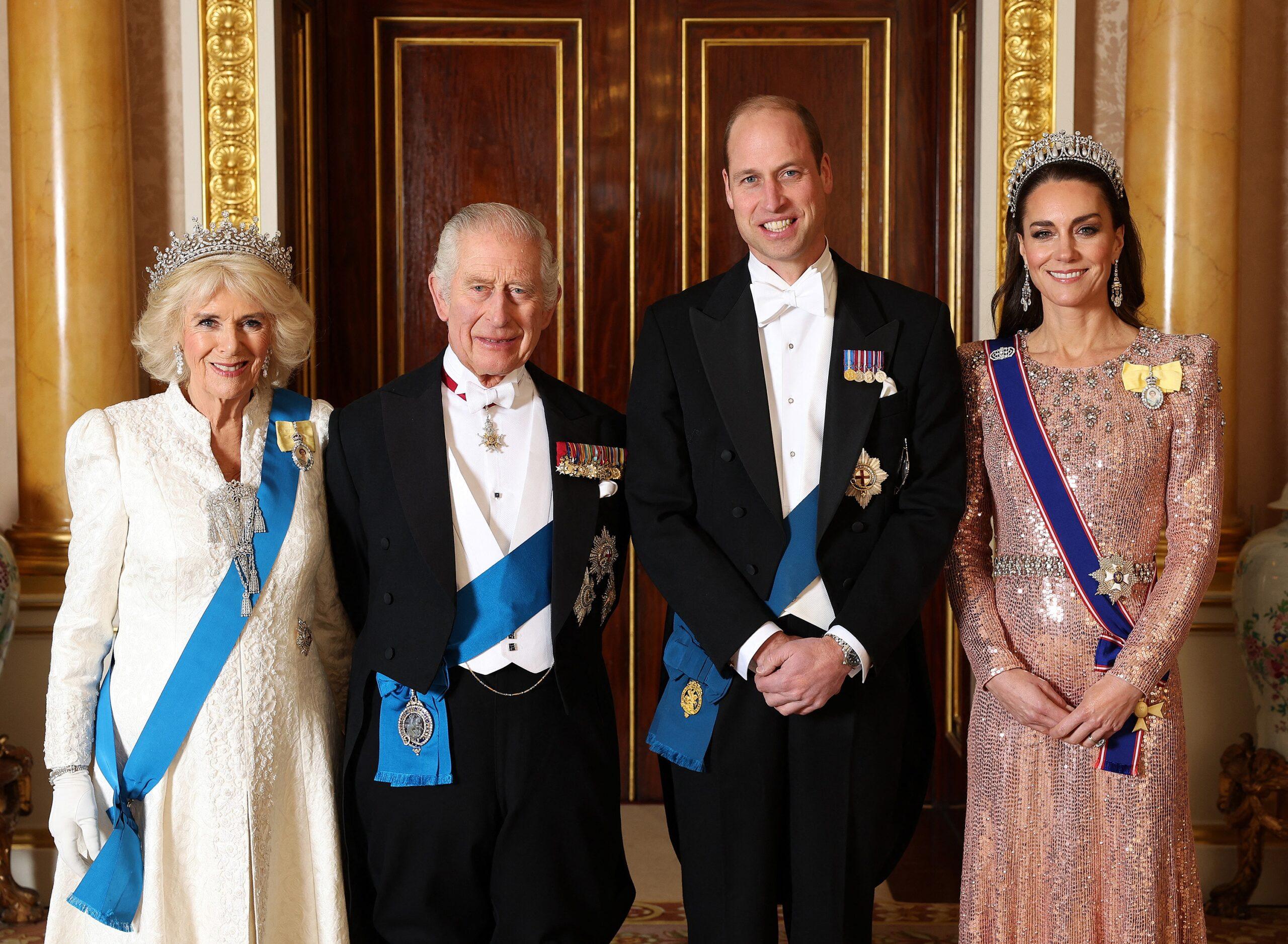 The Royal Family attend the Diplomatic Reception