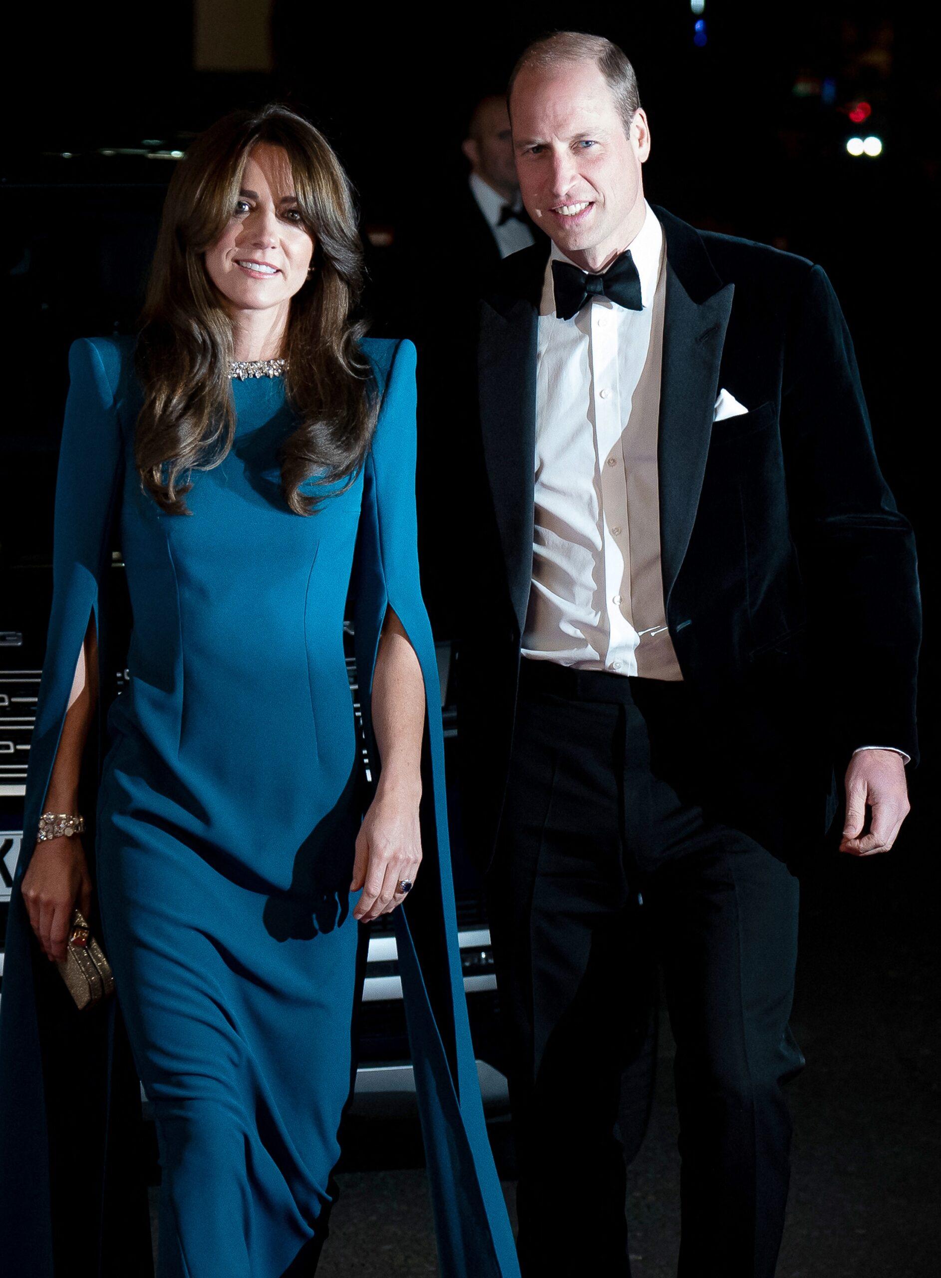 Kate Middleton e Príncipe William no The Royal Variety Performance 2023
