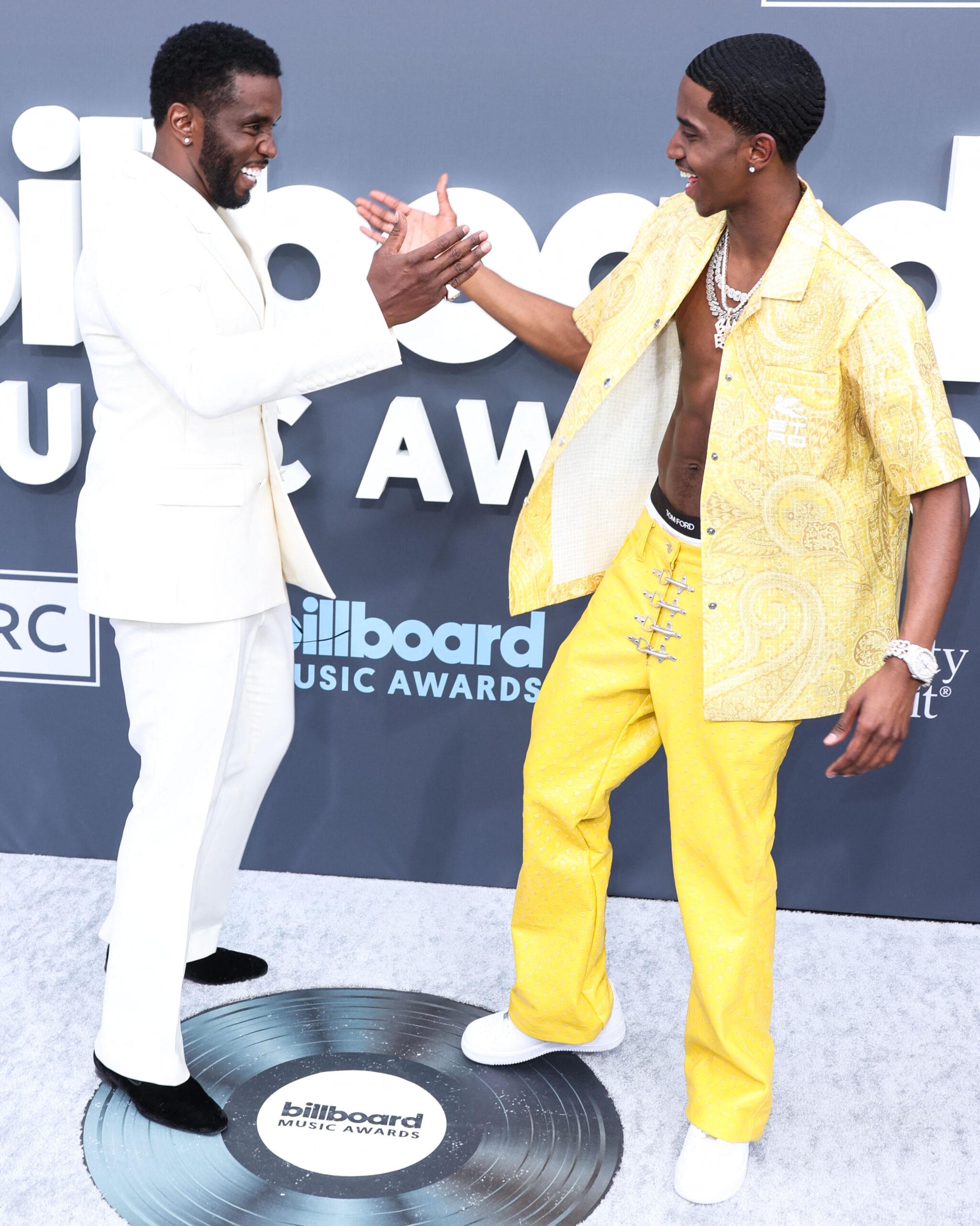 Diddy and his son at the 2022 Billboard Music Awards held at the MGM Grand Garden Arena on May 15, 2022 in Las Vegas, Nevada, United States