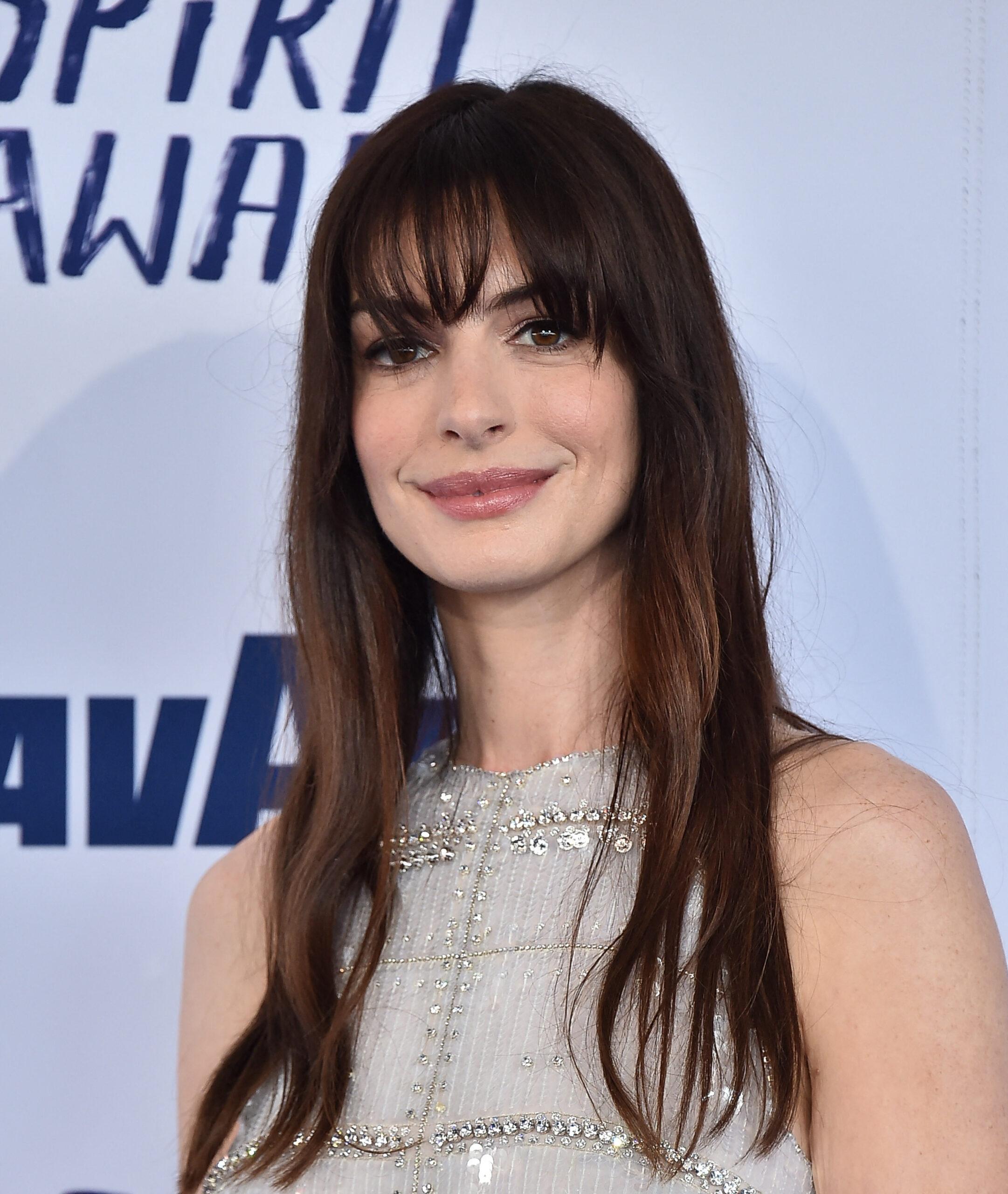 Anne Hathaway Smiling On Red Carpet