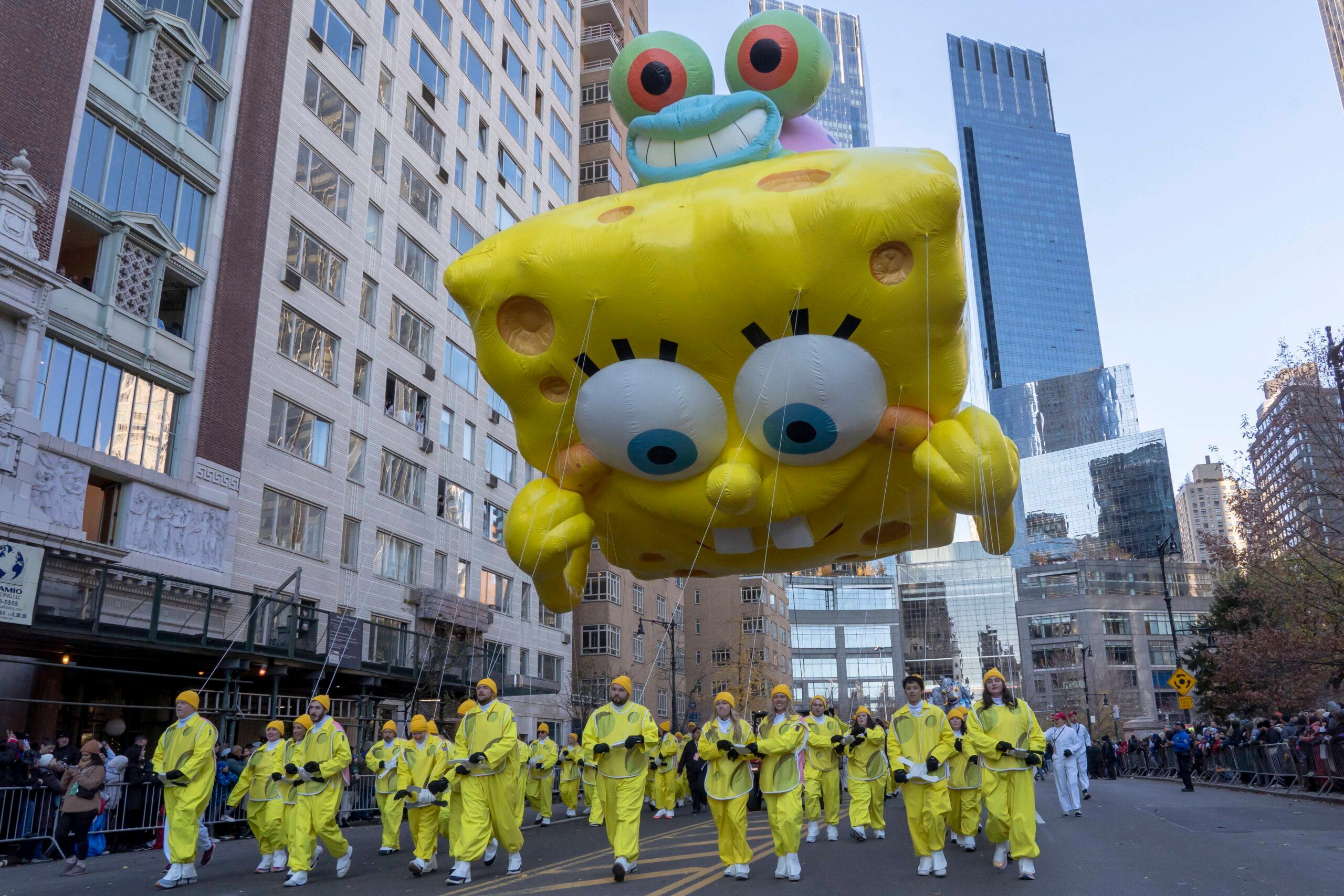 Balão do Dia de Ação de Graças do Bob Esponja Calça Quadrada da Macy's