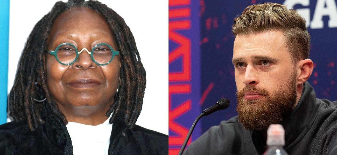 Whoopi Goldberg (left) Harrison Butker (right)