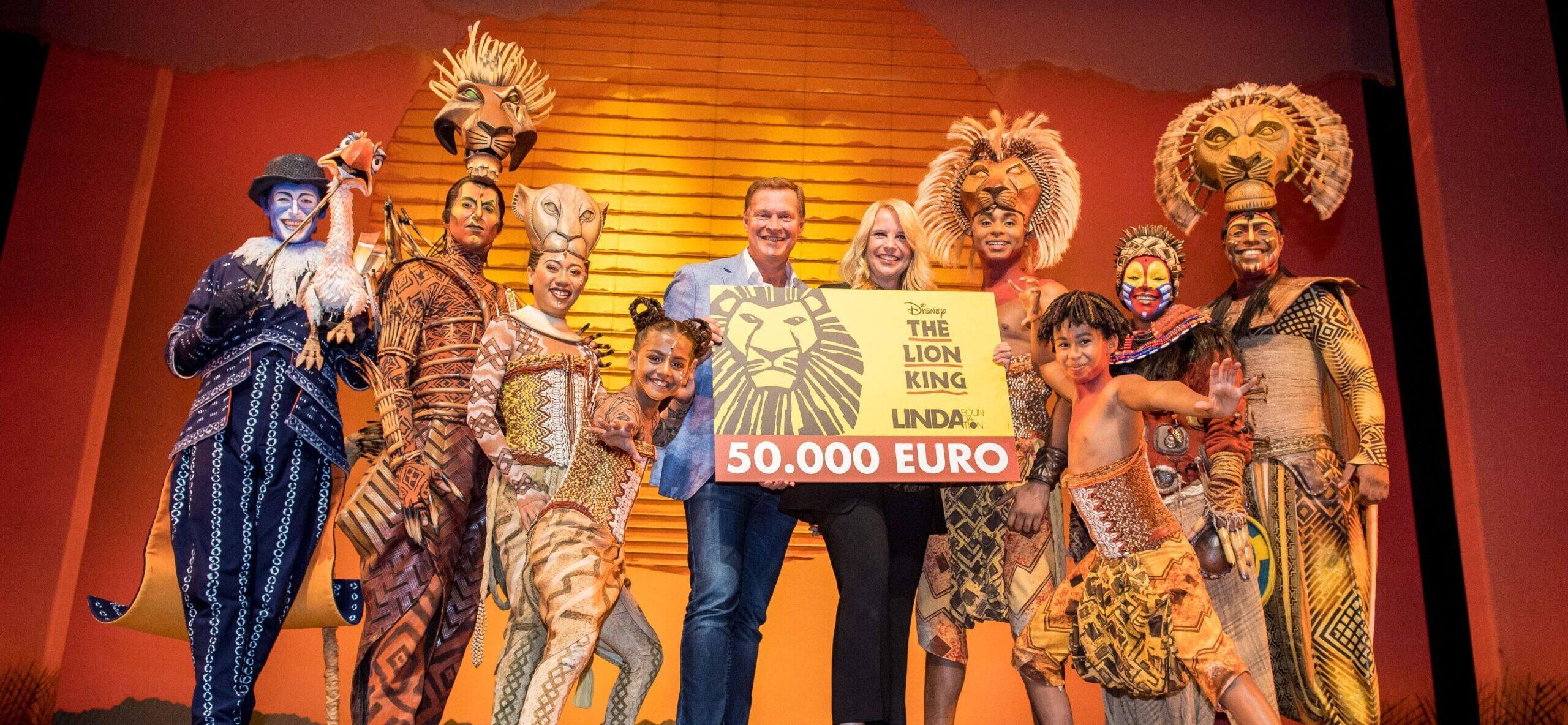 Albert Verlinde and Linda de Mol during the second anniversary of The Lion King