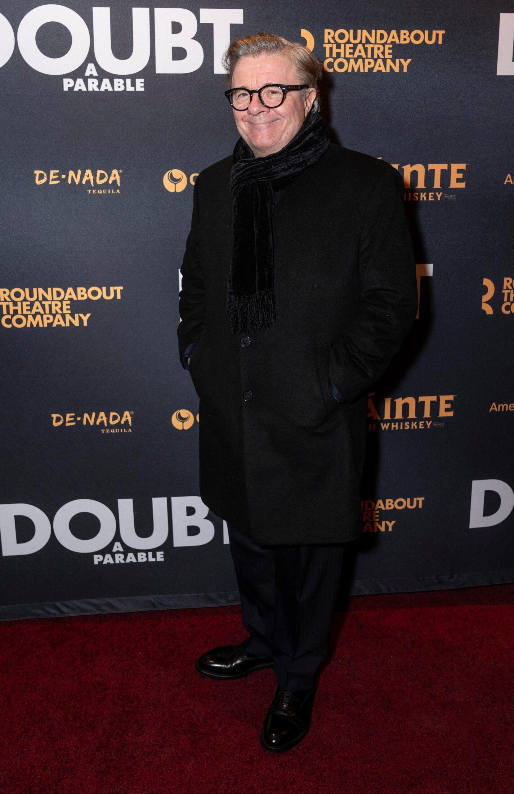 Nathan Lane na noite de abertura de 'Doubt: A Parable' na Broadway