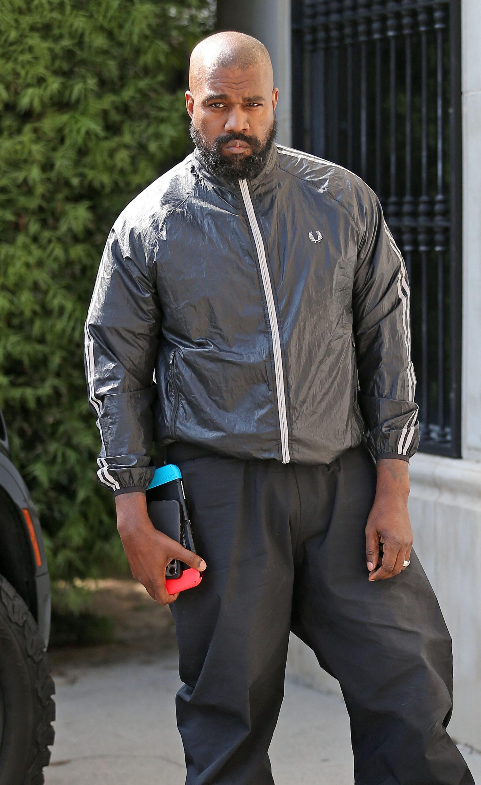 Kanye West in black jacket