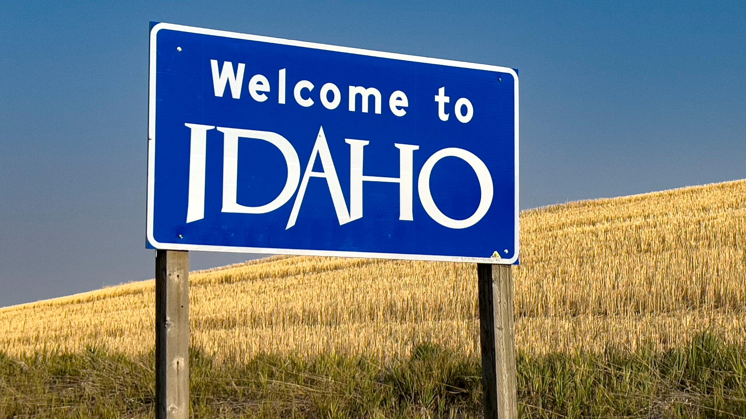 Bem-vindo ao sinal de Idaho