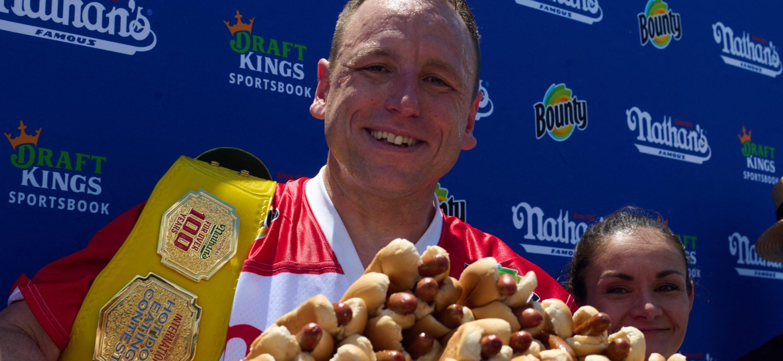 Joey Chestnut wins Nathans Hot Dog Eating Contest 2021