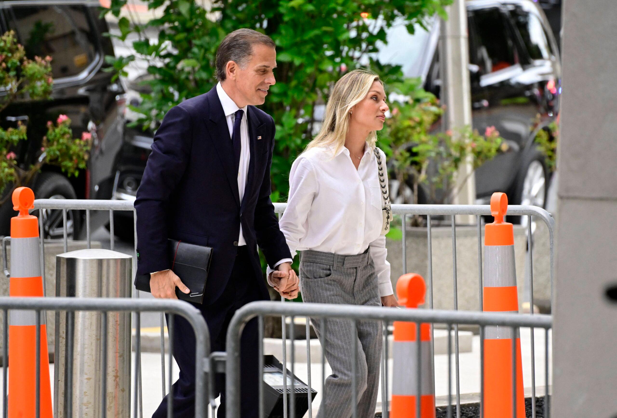 Hunter Biden and Melissa Cohen Biden arrive at the J. Caleb Boggs Federal Building in Wilmington, Delaware 