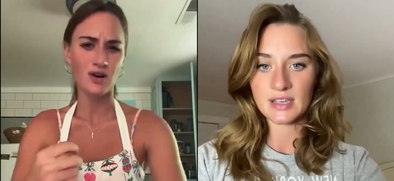 TikToker, Lilly Gaddis, uses racial slur in a cooking video while wearing an apron.