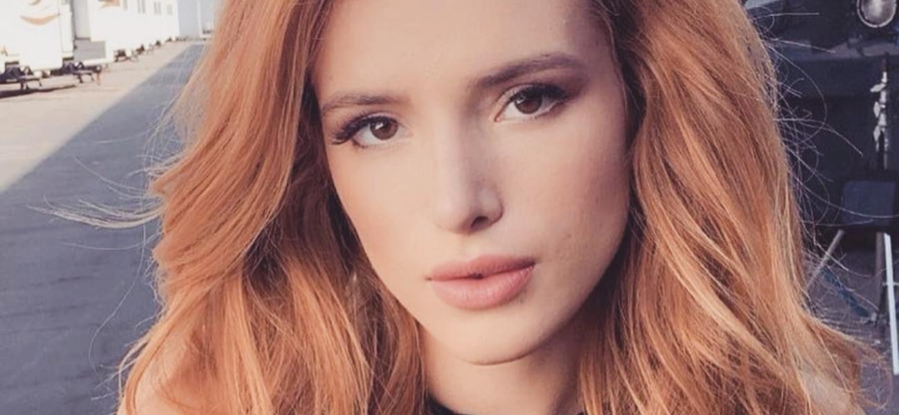 Bella Thorne close up and outdoors
