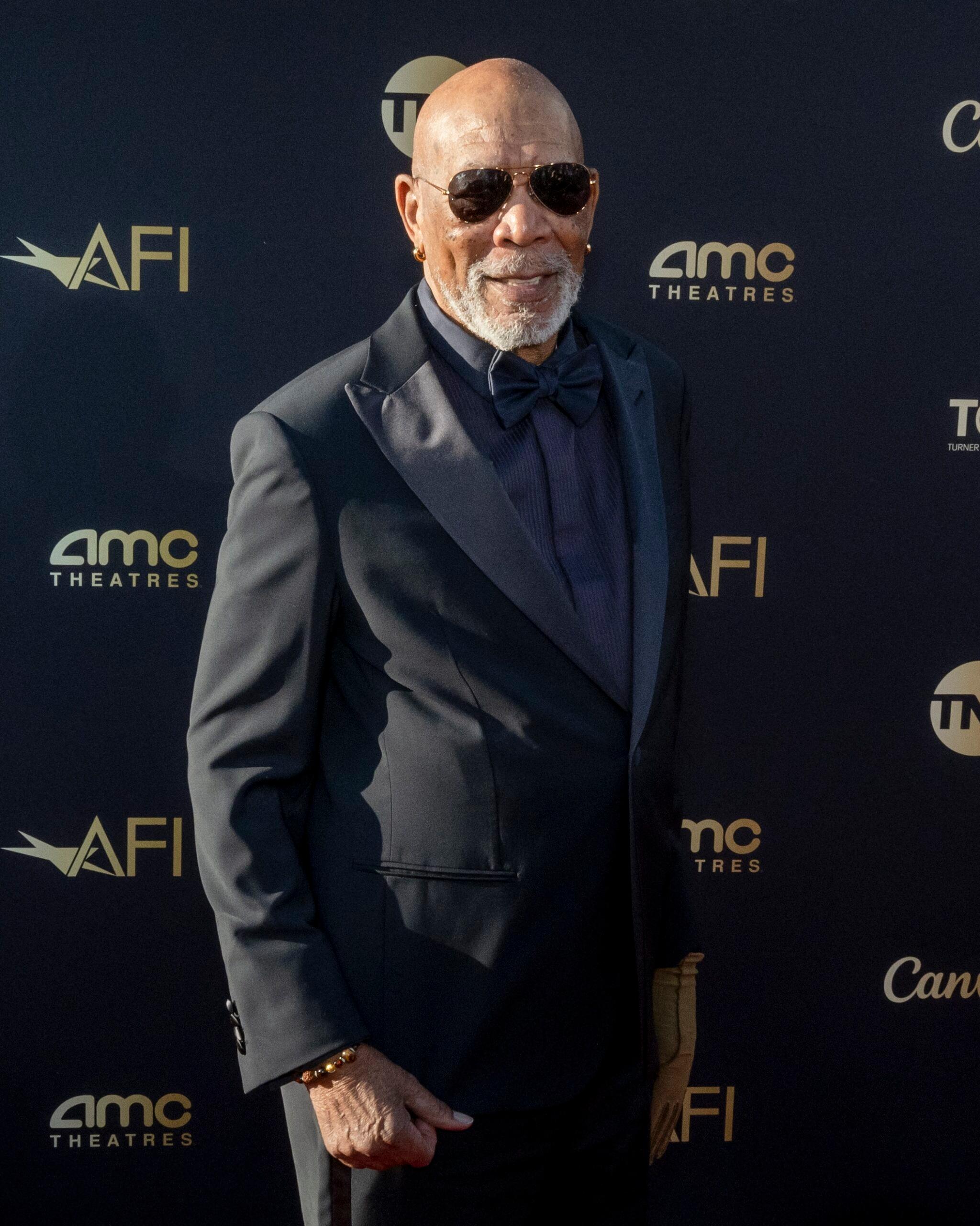 Morgan Freeman attends the 49th Annual AFI Life Achievement Award Honoring Nicole Kidman.