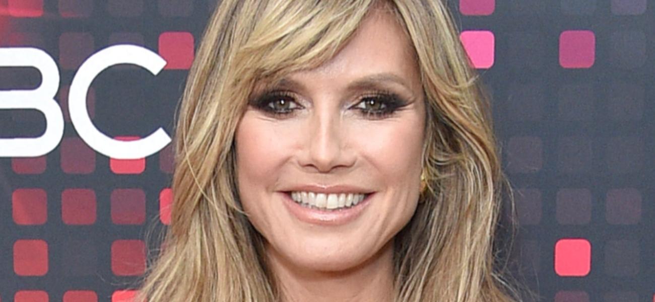 Heidi Klum smiles close up