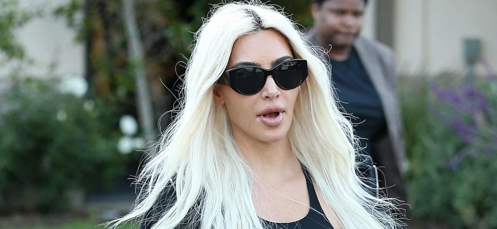 Kim Kardashian is seen leaving her son's basketball game