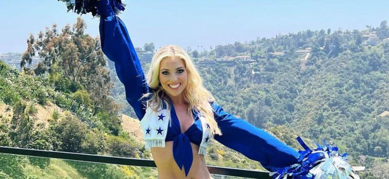 Victoria Kalina in a Dallas Cowboys cheerleading outfit