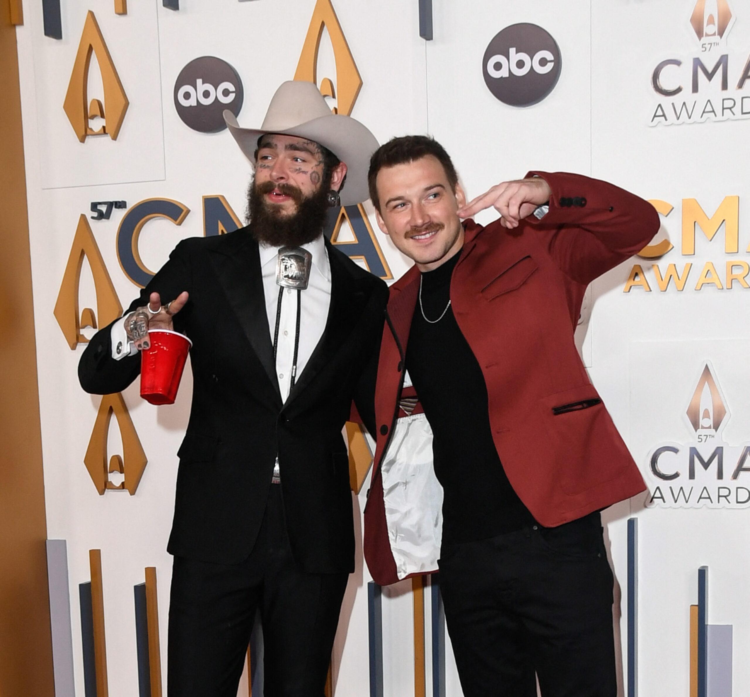 Post Malone and Morgan Wallen at CMA Awards