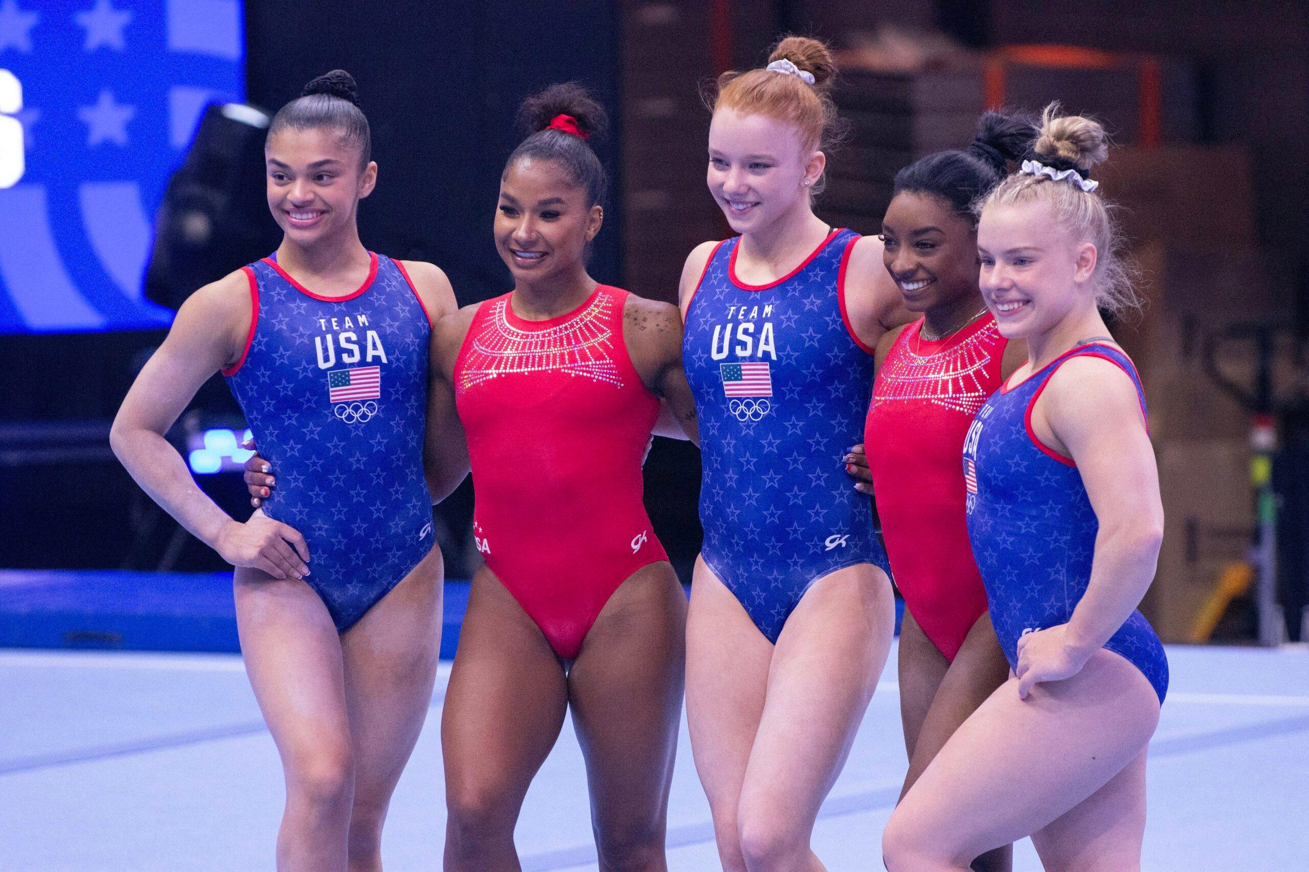 Simone Biles and her teammates at 2024 Olympic Trials
