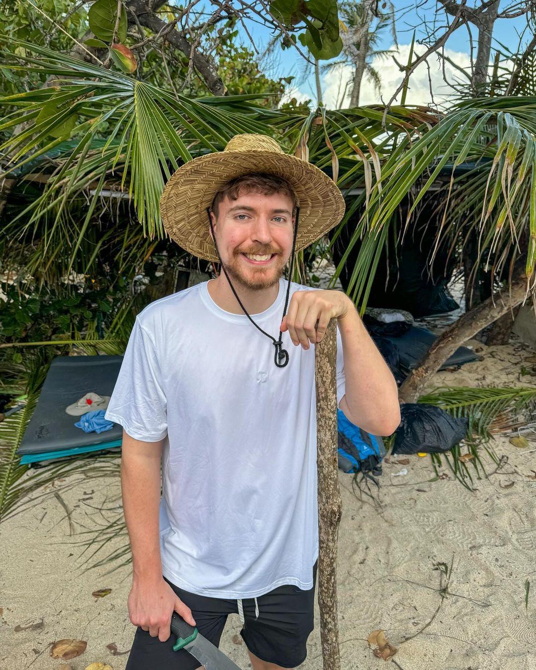 MrBeast on a deserted island