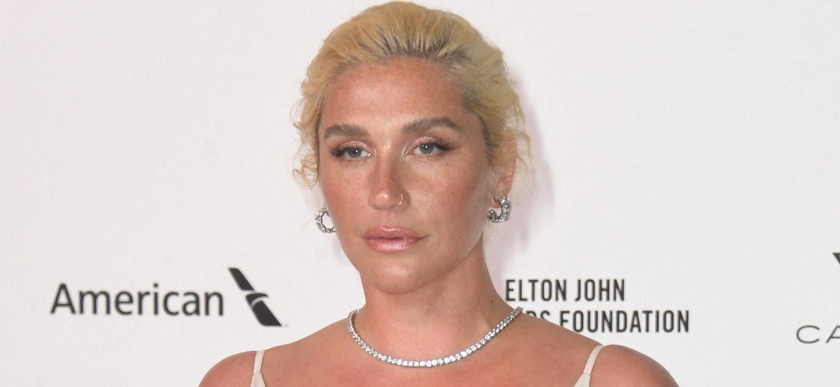 Kesha attends Elton John AIDS Foundations Academy Awards Viewing Party