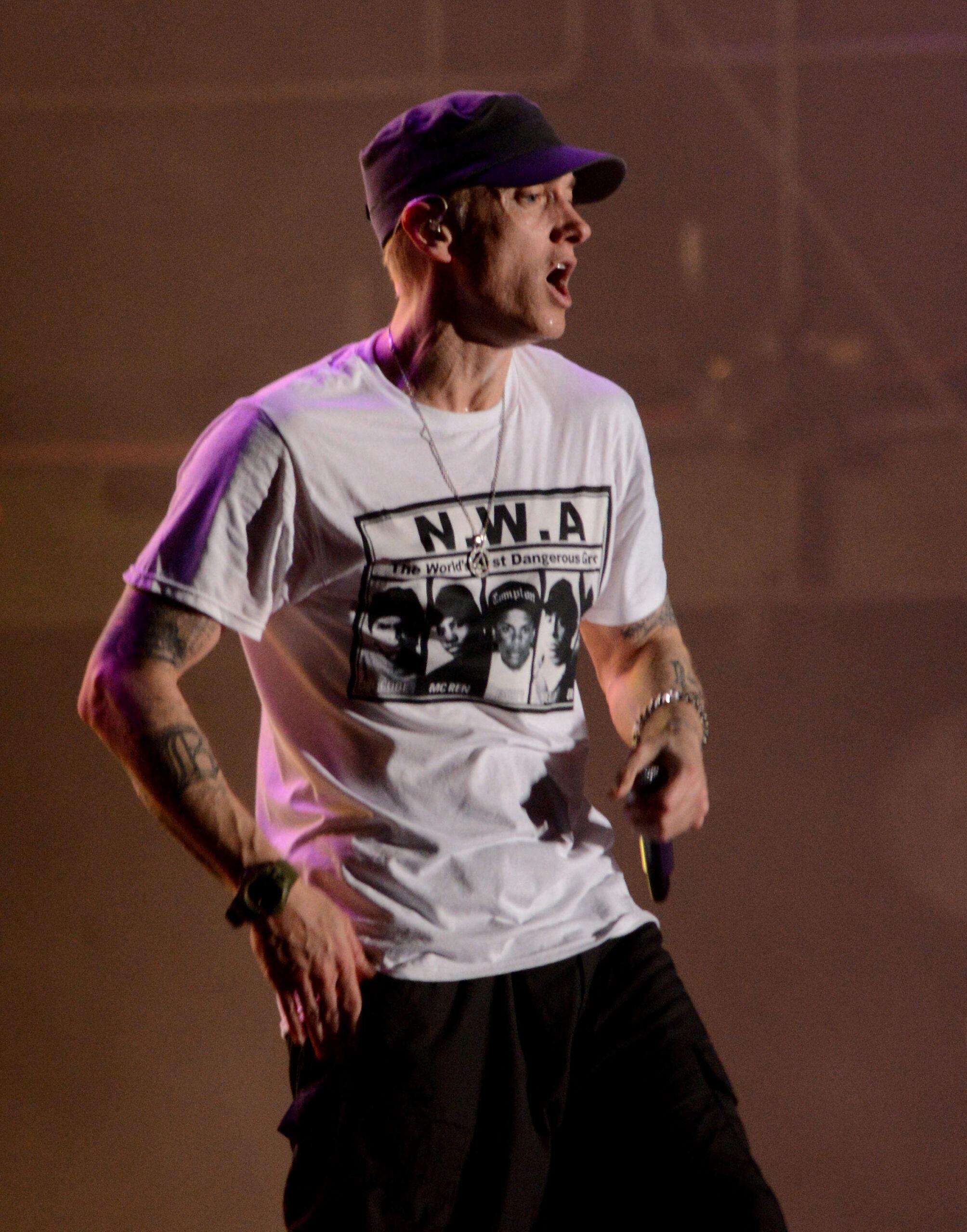 Eminem performing at Austin City Limits Music Festival 2014