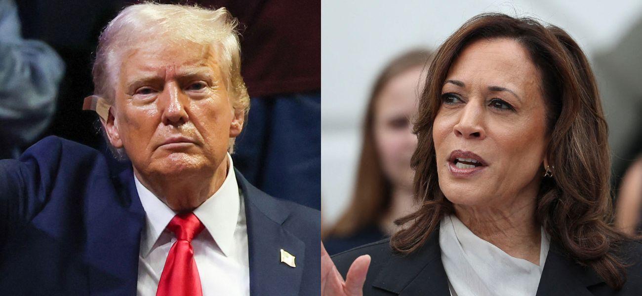 Donald Trump (left) Kamala Harris (right)