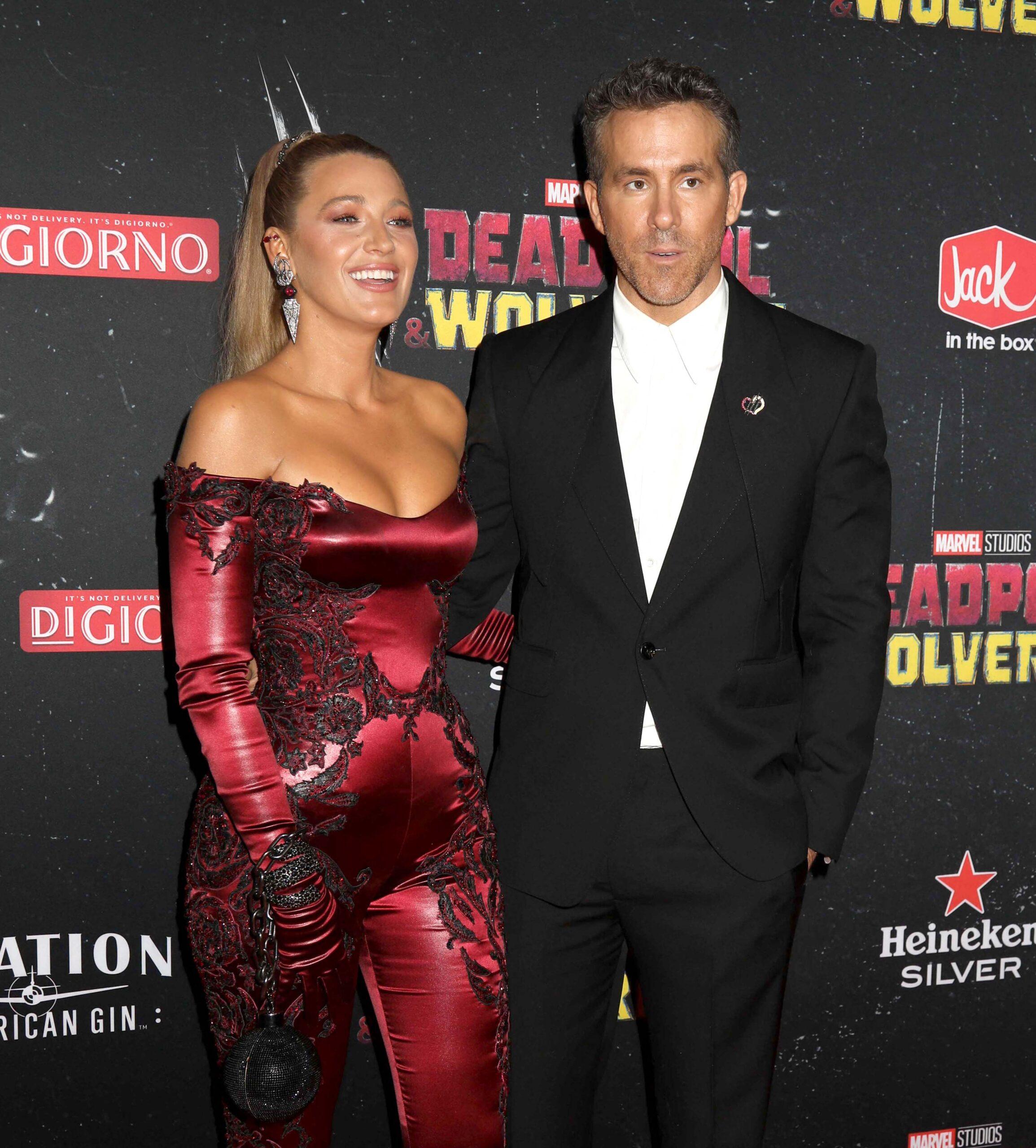 Ryan Reynolds e Blake Lively em Deadpool e Wolverine - Estreia Mundial