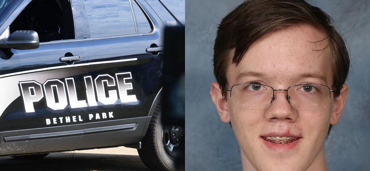 Police car (right) Thomas Matthew Crooks yearbook photo (left)