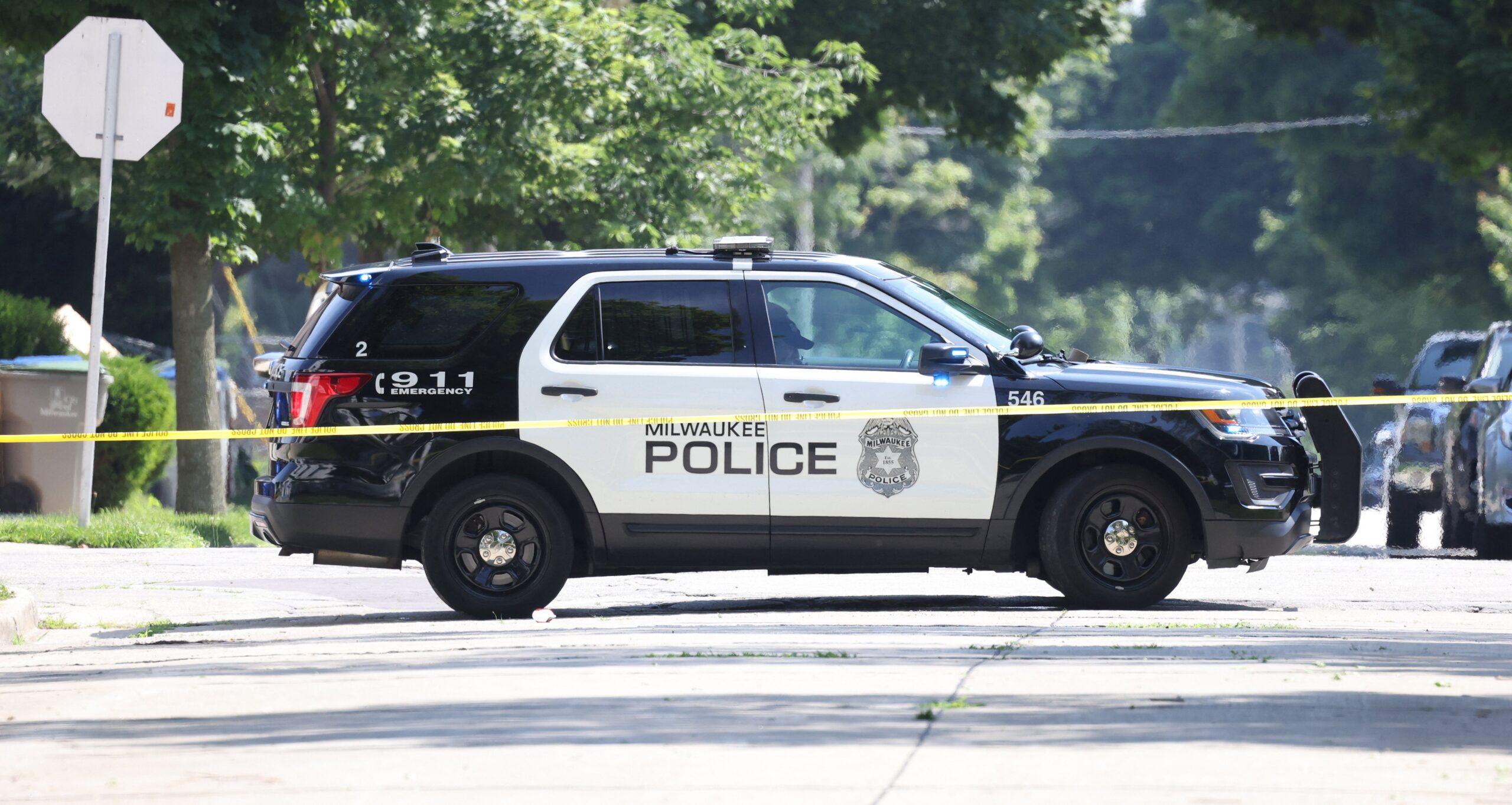 Police investigate a shooting near King Park during the second day of the 2024 Republican National Convention