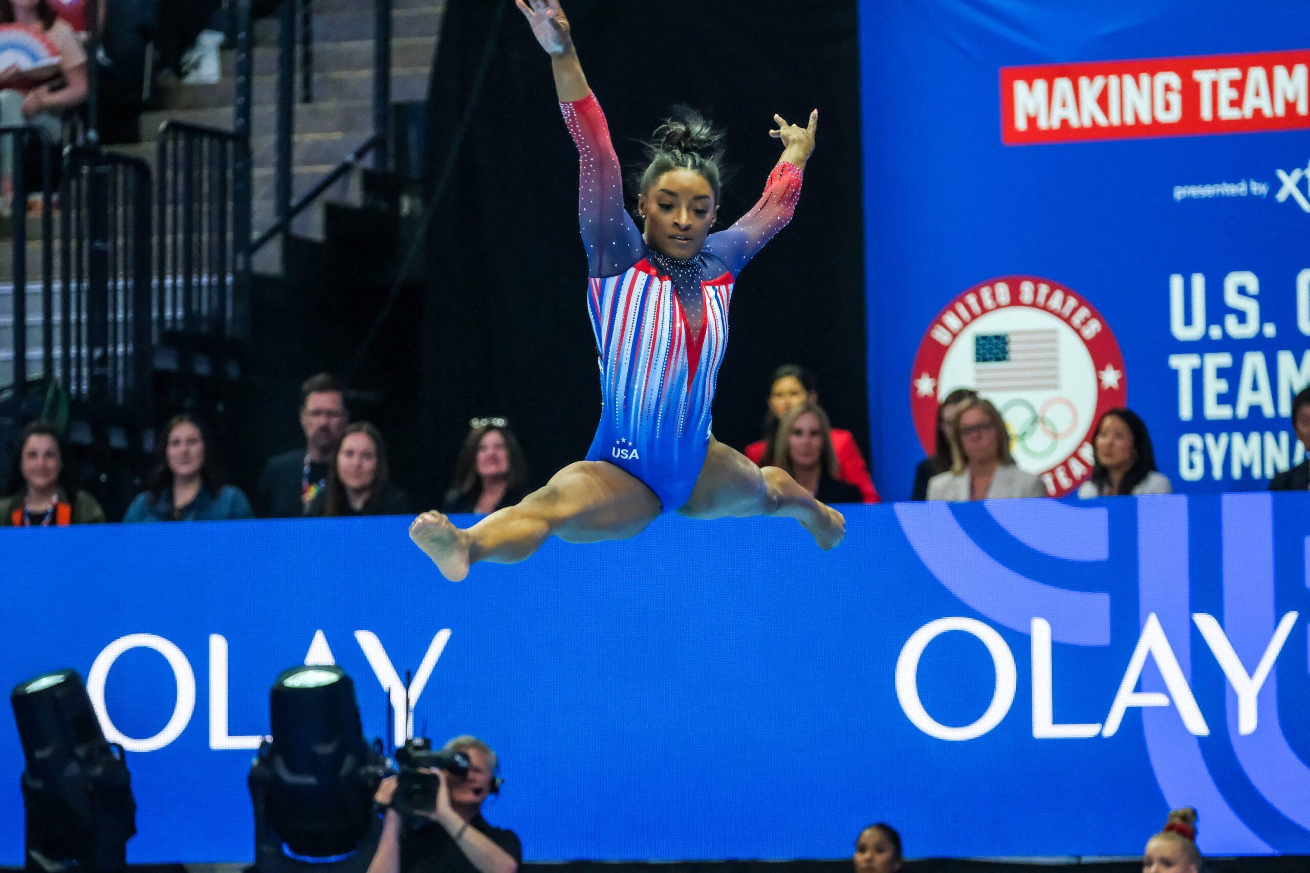 Simone Biles nas seletivas olímpicas dos EUA: dia 4