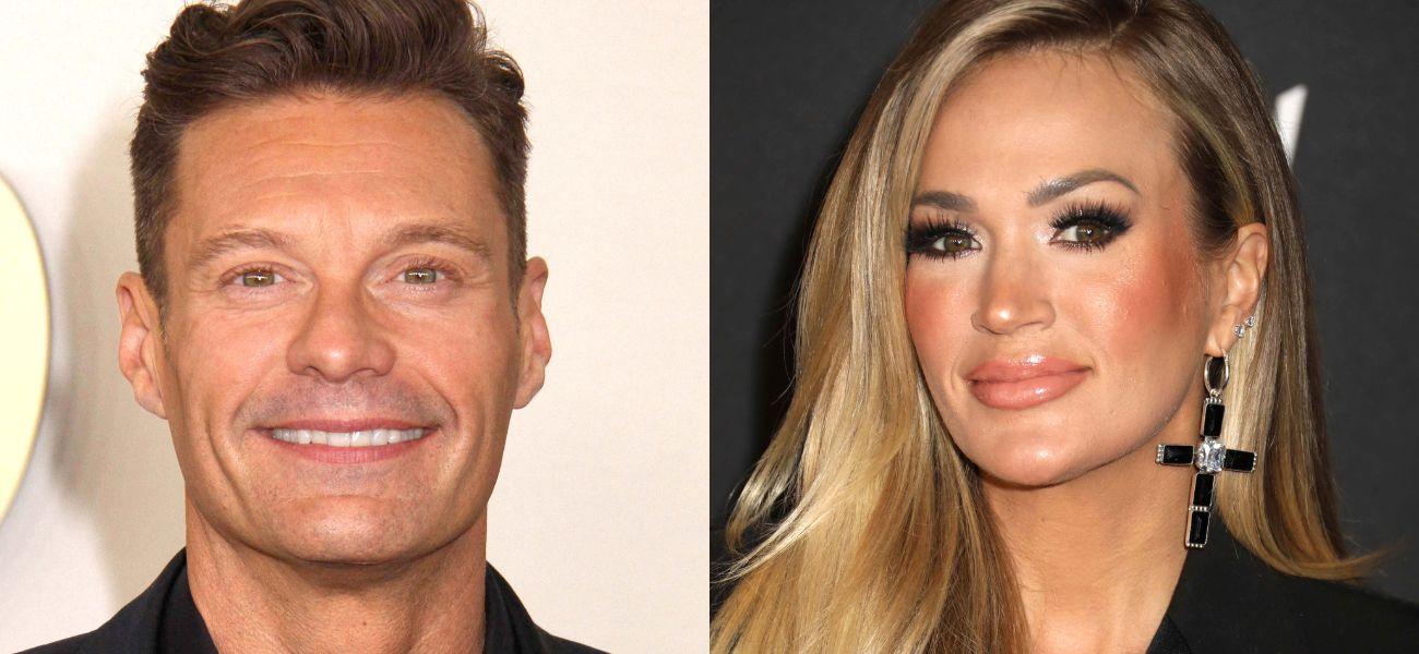 Ryan Seacrest (left) Carrie Underwood (right)