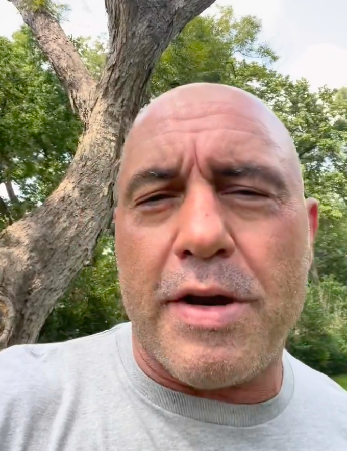 Joe Rogan tirando uma selfie