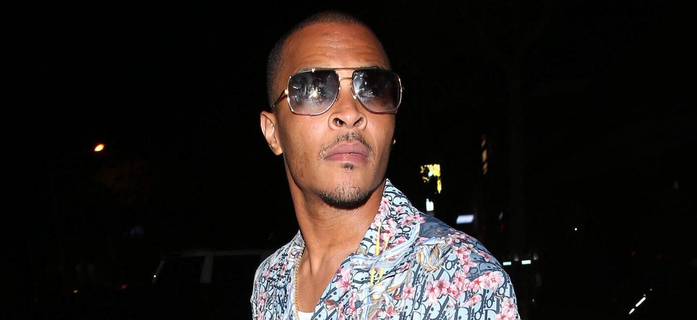 T.I and his wife Tiny were seen leaving Craigs Restaurant in A beautiful White Rolls Royce Convertible in West Hollywood, CA