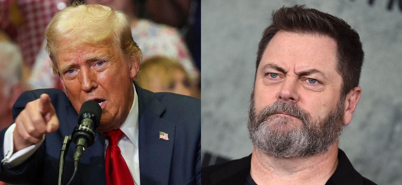 Donald Trump (left) Nick Offerman (right)