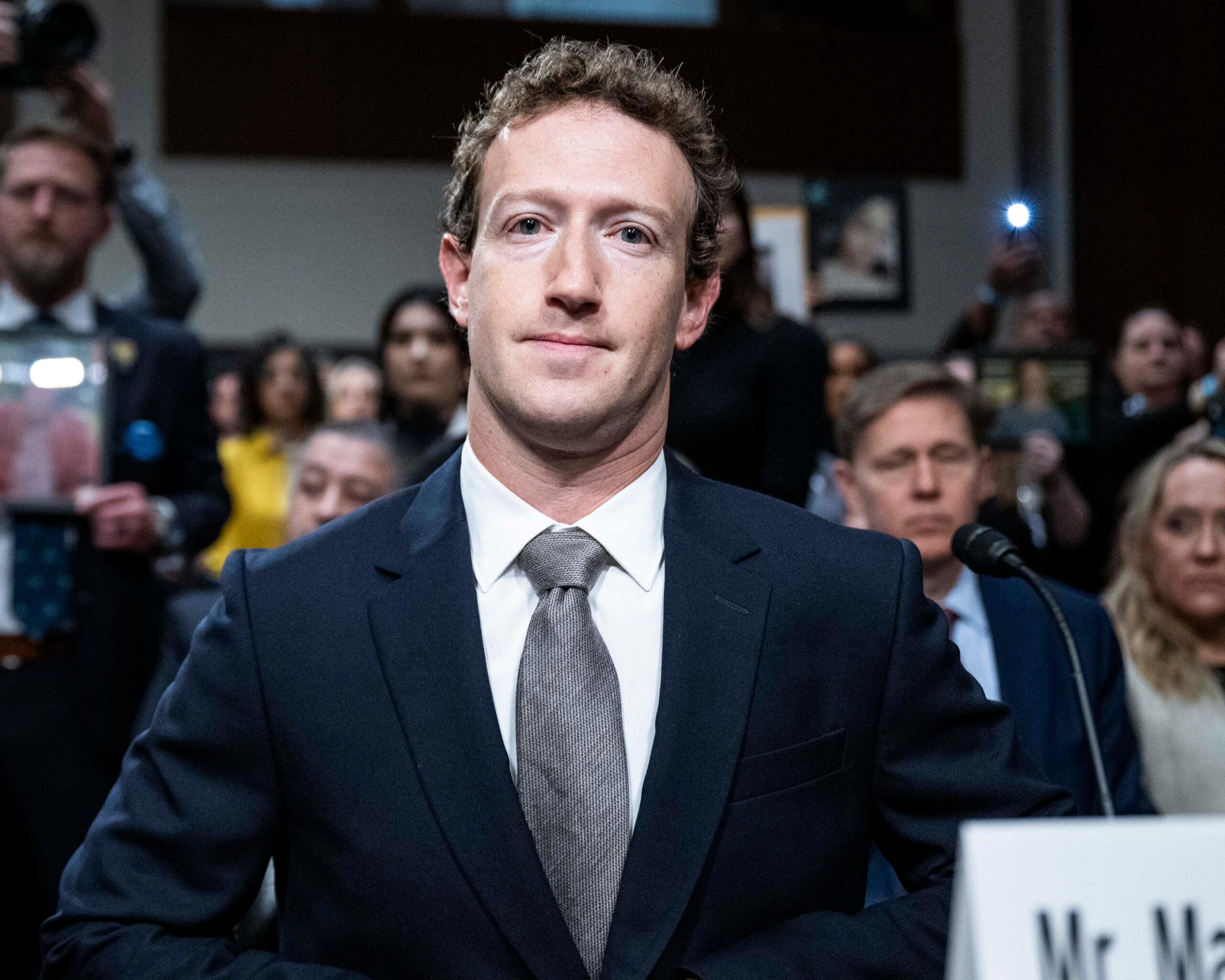 Mark Zuckerberg at a Senate Judiciary Committee Hearing