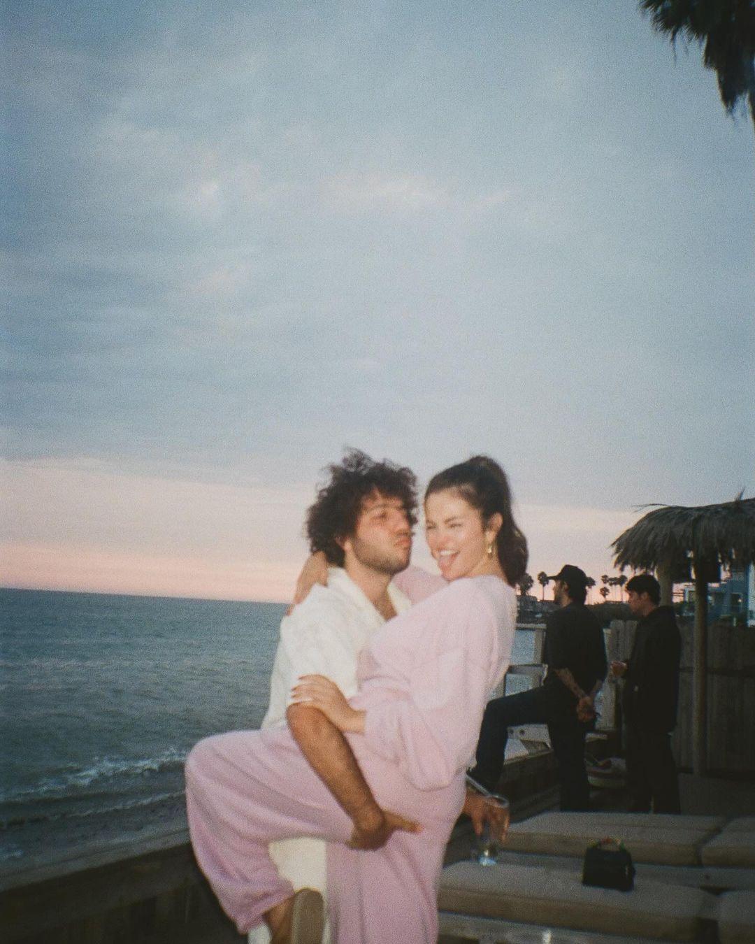 Selena Gomez and Benny Blanco hugging