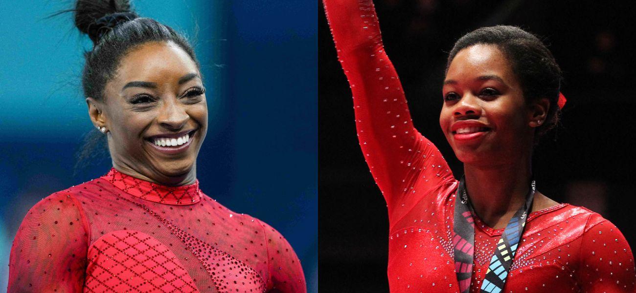 Simone Biles (left) Gabby Douglas (right)