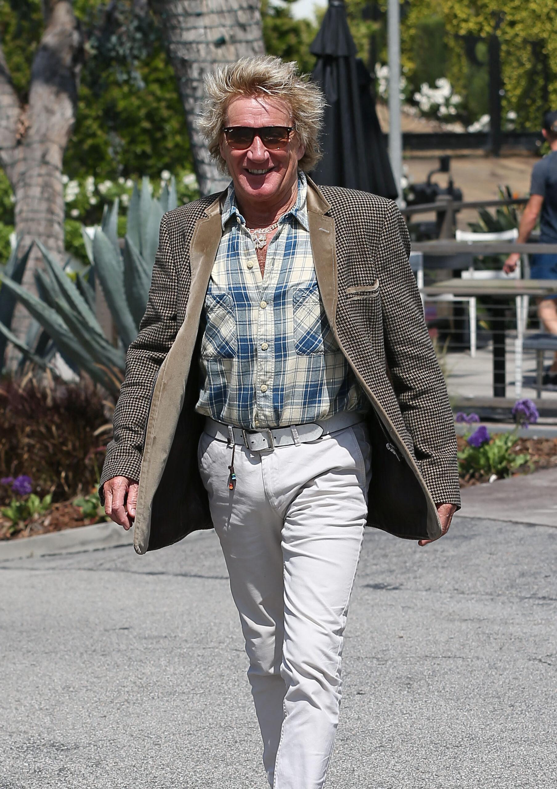 Rod Stewart and Penny Lancaster are seen out together in Beverly Hills