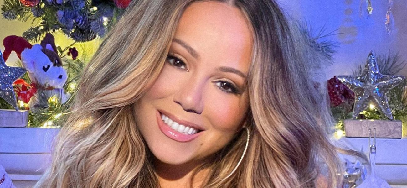 Mariah Carey smiles close up